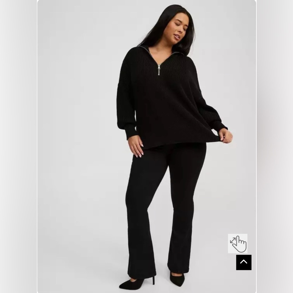 TORRID Quarter Zip Pullover Sweater - Picture 2 of 5